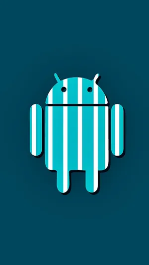 A Blue And White Android Logo On A Blue Background Wallpaper