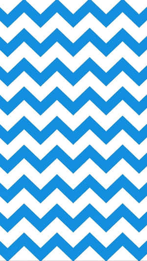 A Blue And White Chevron Pattern Wallpaper