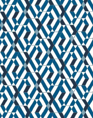 A Blue And White Geometric Pattern Wallpaper
