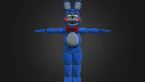 A Blue Bunny With A Bow Tie And A Bow Wallpaper