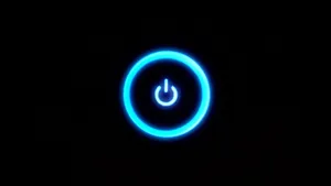 A Blue Light Is Shown On A Black Background Wallpaper