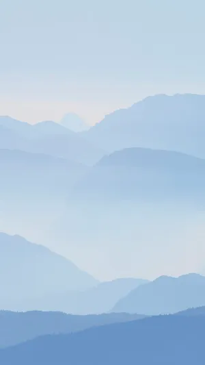 A Blue Sky With Mountains In The Background Wallpaper