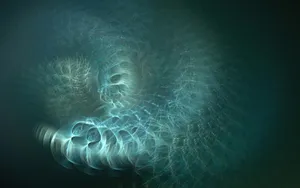 A Blue Spiral With Light Coming Out Of It Wallpaper