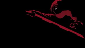 A Bold And Edgy Black And Red Anime Art Wallpaper