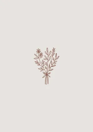 A Bouquet Of Flowers In A Brown Color Wallpaper