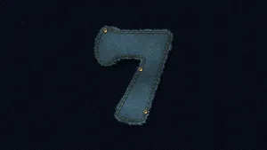 A Bright And Abstract Number 7 Made Of Colorful Cubes And Shapes Wallpaper