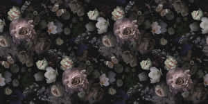 A Bright And Vibrant Vintage Flower Set Against A Sky Blue Background. Wallpaper