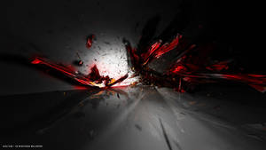 A Brilliant Display Of Shattered Red And Black Glass Wallpaper