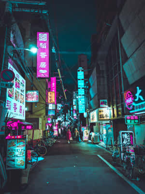 “a Brilliant, Neon-lit Cityscape” Wallpaper