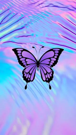 A Butterfly Is Silhouetted Against Its Cool And Colourful Wings Wallpaper