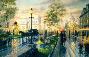 A Captivating View Of La Tour Eiffel In Paris, France Wallpaper