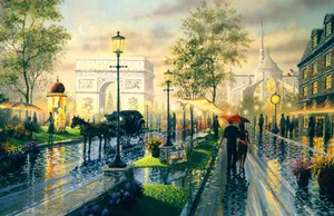 A Captivating View Of La Tour Eiffel In Paris, France Wallpaper