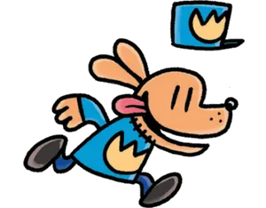 A Cartoon Dog Wearing A Hat And A Hat Wallpaper