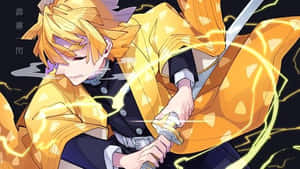 A Character With Blonde Hair Holding A Sword Wallpaper