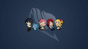 A Chibi Adventure Group From Fairy Tail Wallpaper