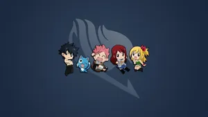 A Chibi Adventure Group From Fairy Tail Wallpaper