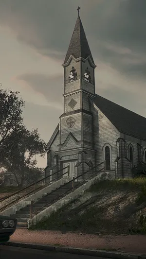 A Church With A Steeple Wallpaper