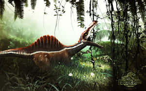 A Closeup Of A Spinosaurus, A Dinosaur From The Cretaceous Period Wallpaper
