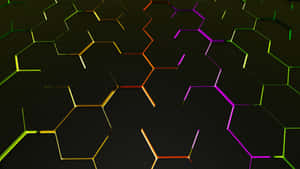 A Closeup Of An Abstract Three-dimensional Hexagonal Structure Wallpaper