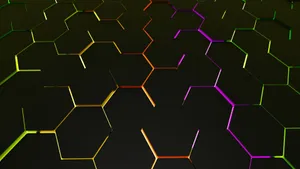 A Closeup Of An Abstract Three-dimensional Hexagonal Structure Wallpaper