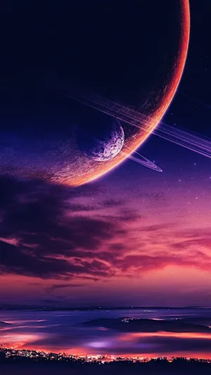 A Colorful Abstract Landscape Wallpaper