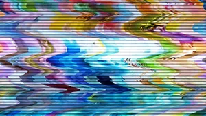 A Colorful Abstract Painting On A Wall Wallpaper