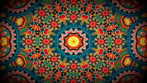 A Colorful And Colorful Pattern With A Circular Design Wallpaper