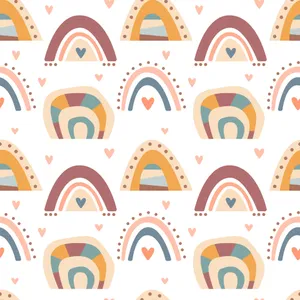 A Colorful, Bohemian Take On The Classic Rainbow Wallpaper