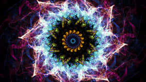 A Colorful Fractal Design With Blue And Purple Colors Wallpaper