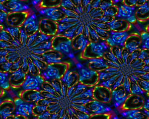 A Colorful Psychedelic Flower Pattern Wallpaper