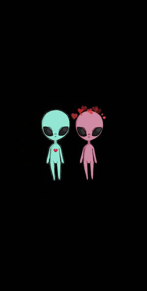 A Cool Alien Couple Wallpaper