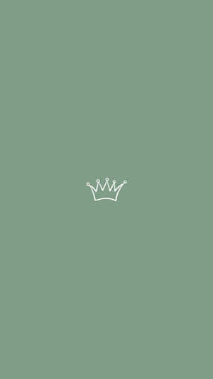 A Crown Logo On A Green Background Wallpaper