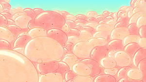 A Cute Aesthetics Of A Kawaii Themed Computer Wallpaper