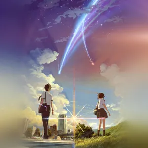 A Cute Anime Boy In The Moonlight Wallpaper