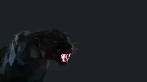 A Cute Black Panther Looking Forward Wallpaper