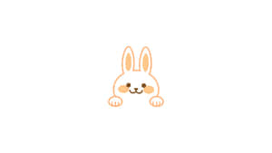 A Cute Bunny Logo With A White Background Wallpaper