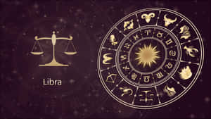 A Cute Libra Symbol Creates Balance Wallpaper