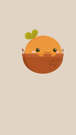 A Cute Orange Snack For The Perfect Mid-day Pick-me-up Wallpaper