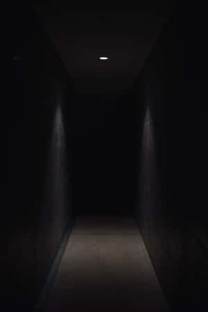 A Dark, Shadowy Figure In An Abandoned Forest Wallpaper