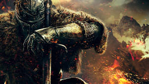 A Daunting Medieval Knight Stands Ready To Protect His Country From Its Enemies Wallpaper