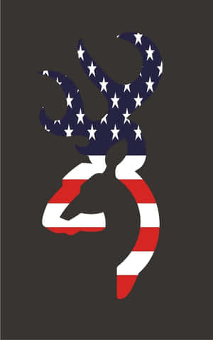 A Deer With An American Flag On It Wallpaper