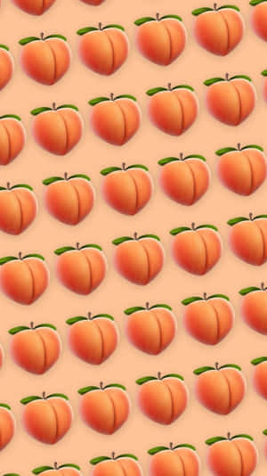 A Delightfully Juicy Cute Peach Wallpaper