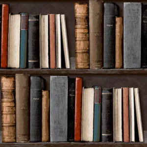 A Detailed Exploration Of An Antique Wooden Bookshelf, Bursting With Books Of All Sizes Wallpaper