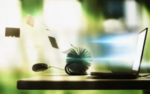 A Dynamic Close-up Of A Keyboard Of A Sleek Modern Laptop Wallpaper