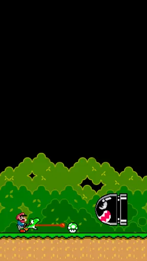 A Game With A Mario And A Bird Wallpaper