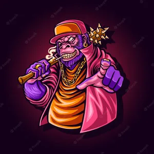 A Gangsta Cartoon Representing Street Life And Attitude. Wallpaper