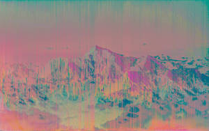 “a Glitchy Take On A Peaceful Picture” Wallpaper