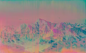 “a Glitchy Take On A Peaceful Picture” Wallpaper
