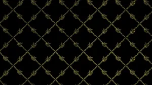 A Gold And Black Pattern With A Floral Pattern Wallpaper