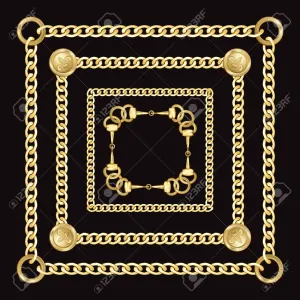 A Gold Chain Sits Upon A Bright Background Wallpaper